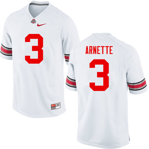 Men Ohio State Buckeyes #3 Damon Arnette College Football Jerseys Game-White